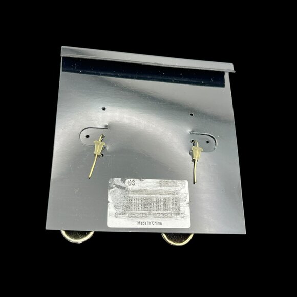 Vintage Cookie Lee Earrings Dangle Butterfly Floral Egg Cloisonné Gold Tone NEW - Picture 7 of 8